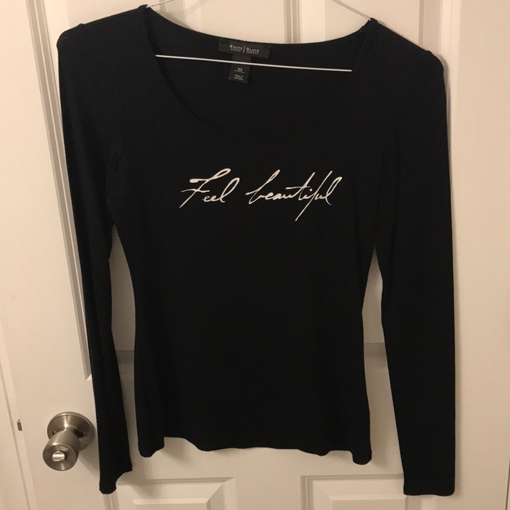 XS Feel Beautiful WHBM long sleeved shirt
